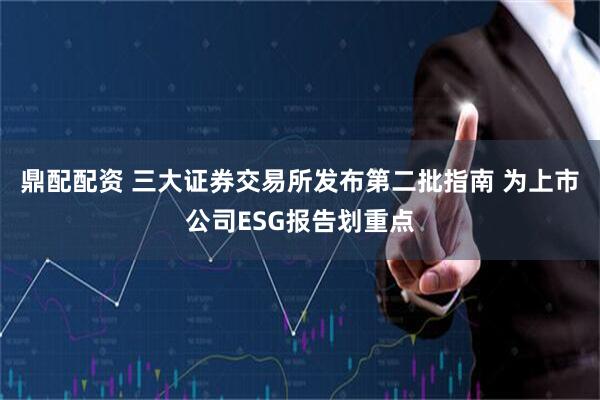 鼎配配资 三大证券交易所发布第二批指南 为上市公司ESG报告划重点