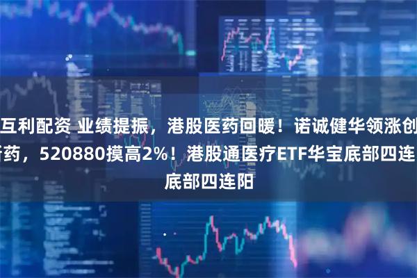 互利配资 业绩提振，港股医药回暖！诺诚健华领涨创新药，520880摸高2%！港股通医疗ETF华宝底部四连阳