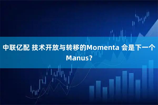 中联亿配 技术开放与转移的Momenta 会是下一个Manus？